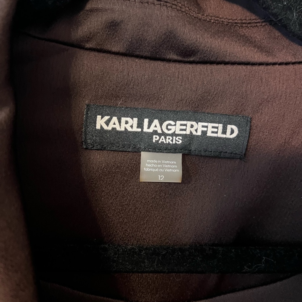 NWT Karl Lagerfeld Brown Blazer Dress - Picture 2 of 5
